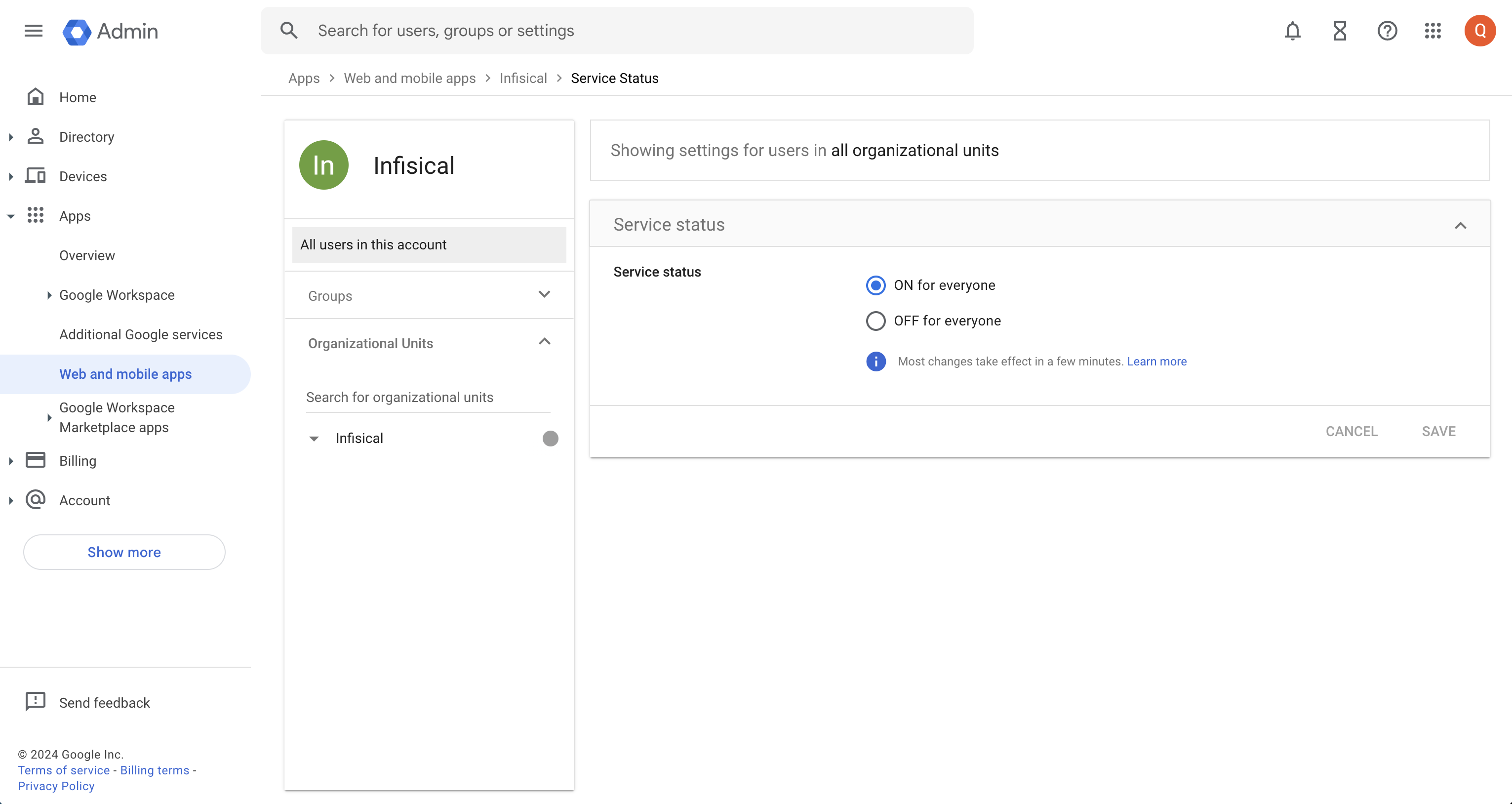 Google SAML user access assignment