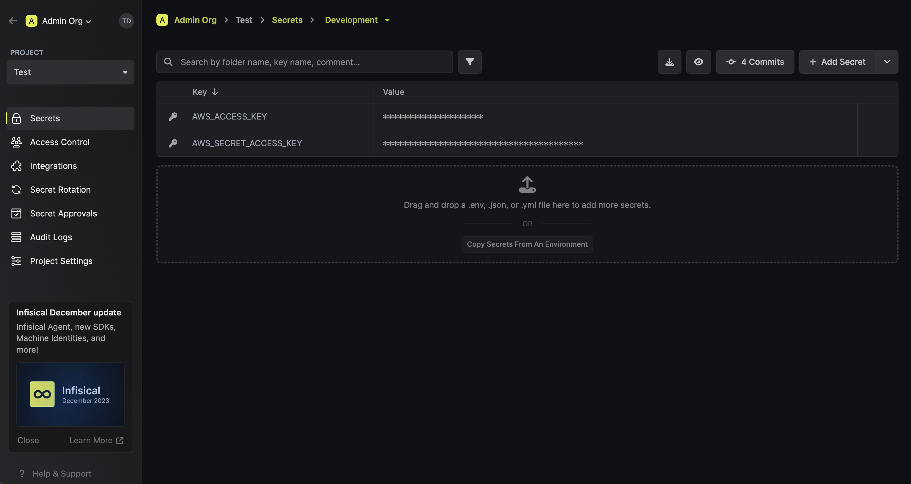 iam user secret rotation secrets