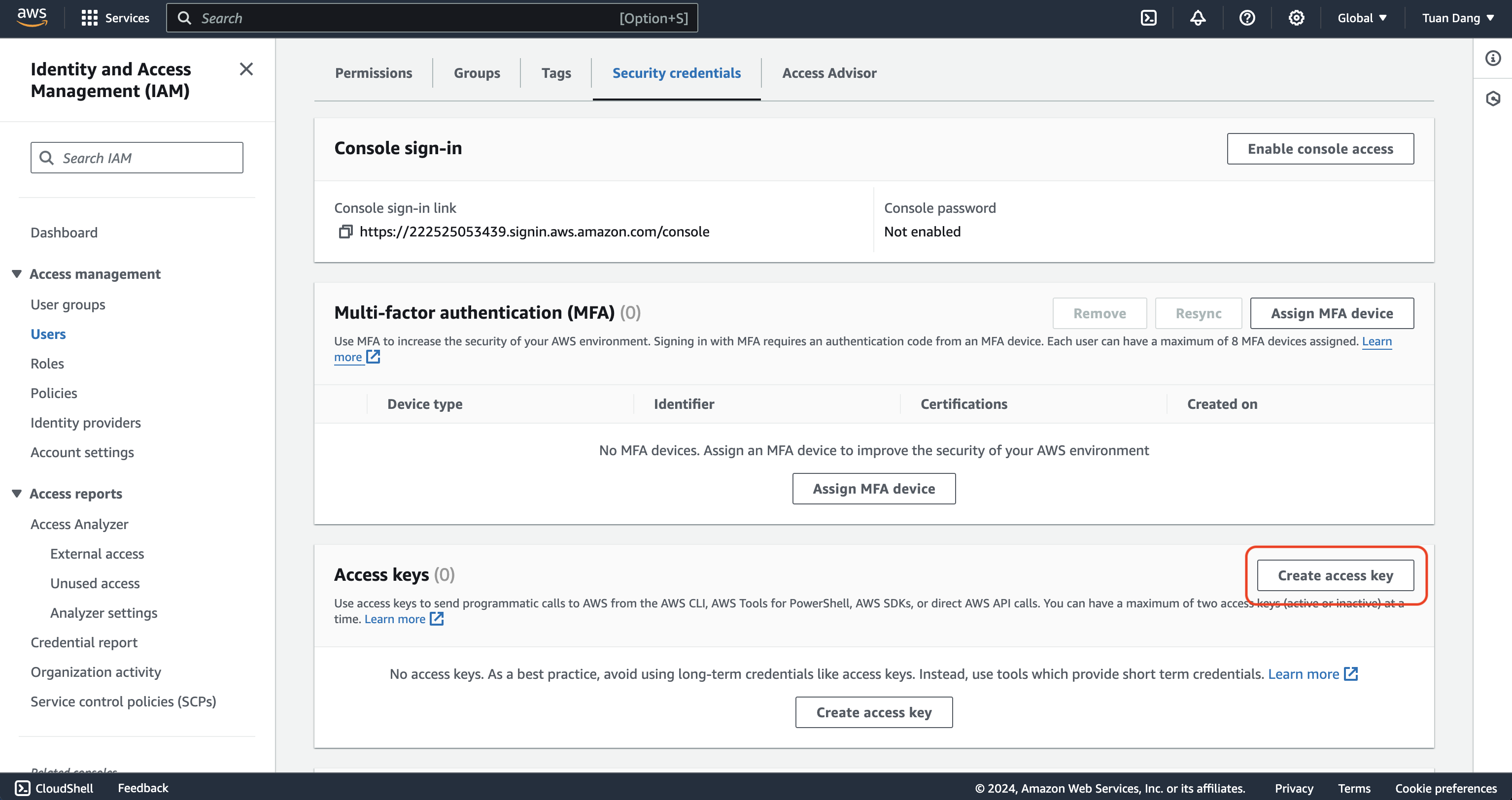 iam user secret rotation manager create access key