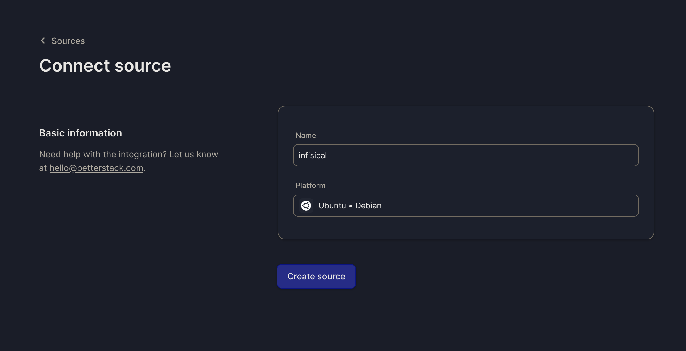 better stack connect source