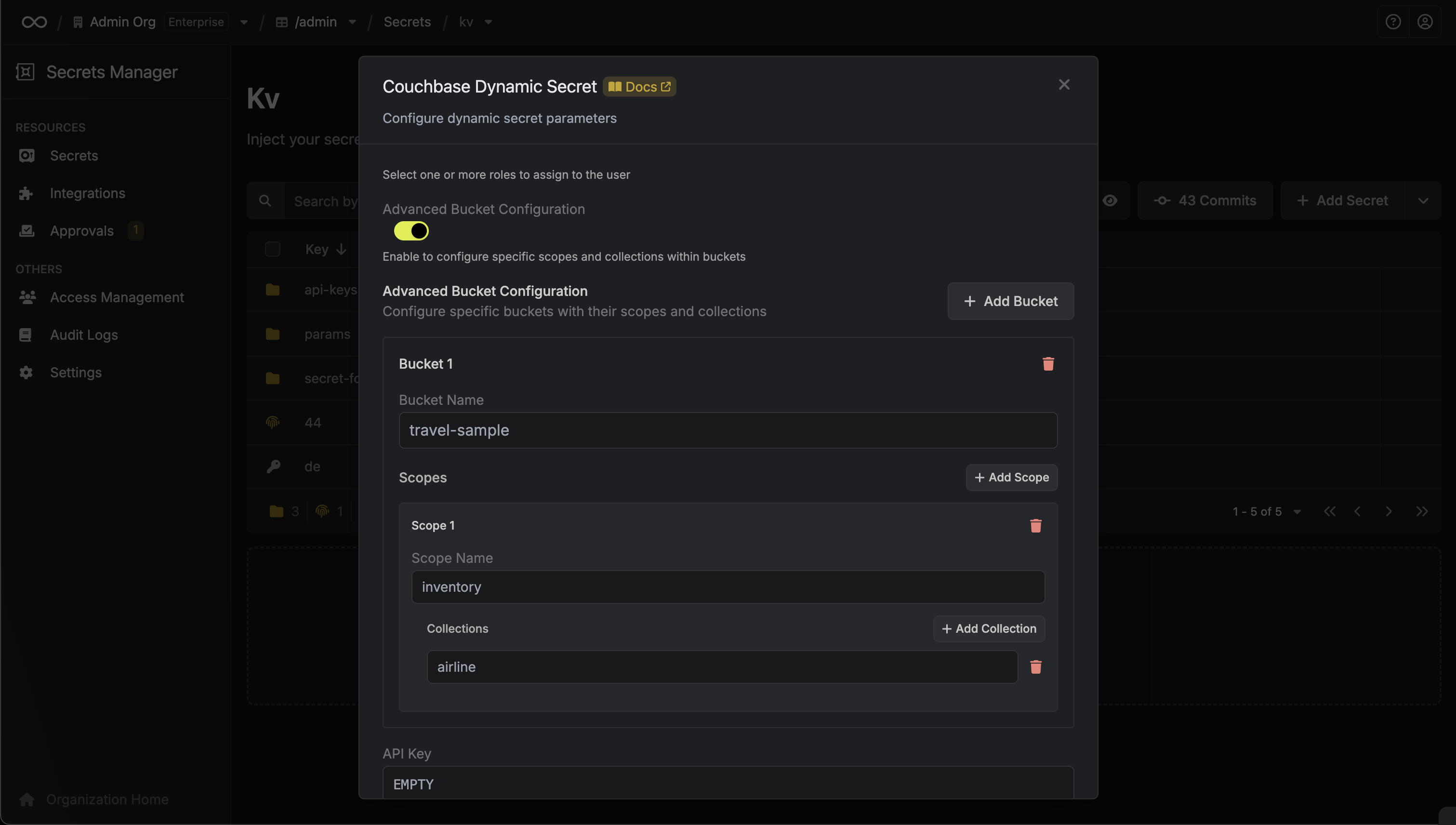 Advanced Configuration Modal