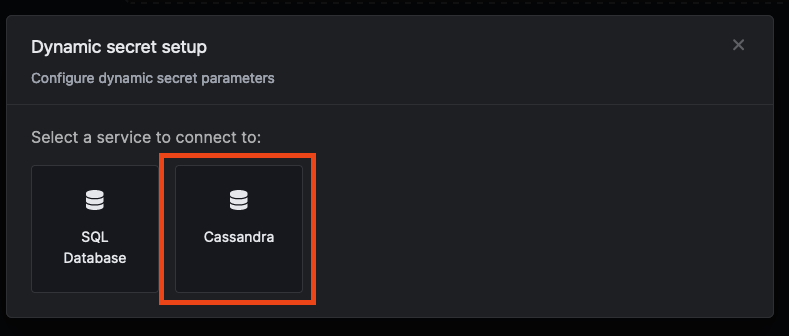 Dynamic Secret Modal