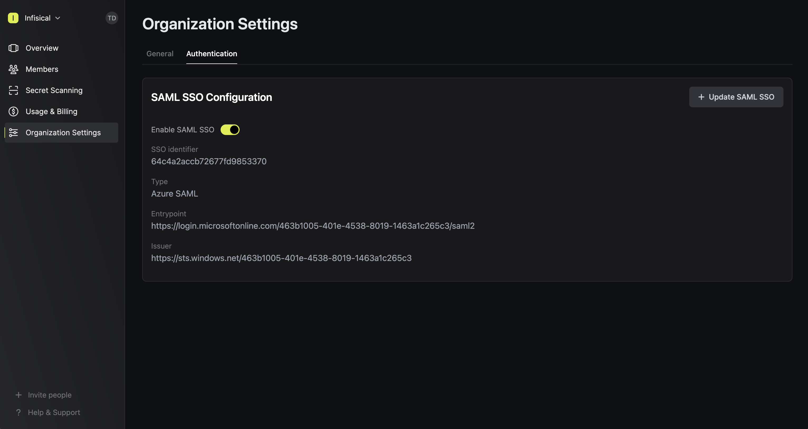 Azure SAML assignment