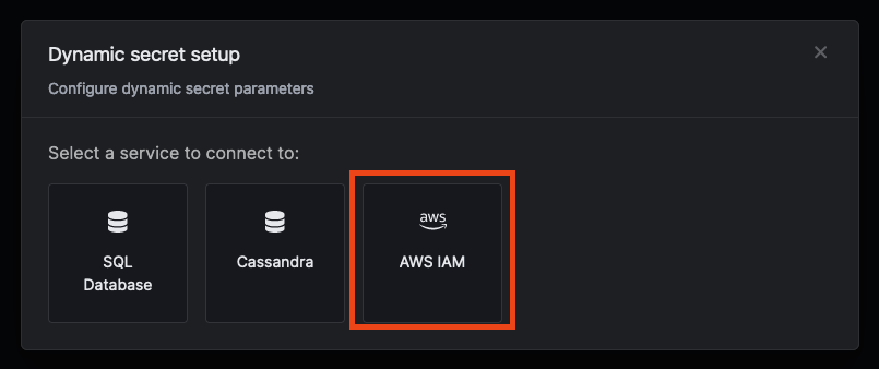 Dynamic Secret Modal