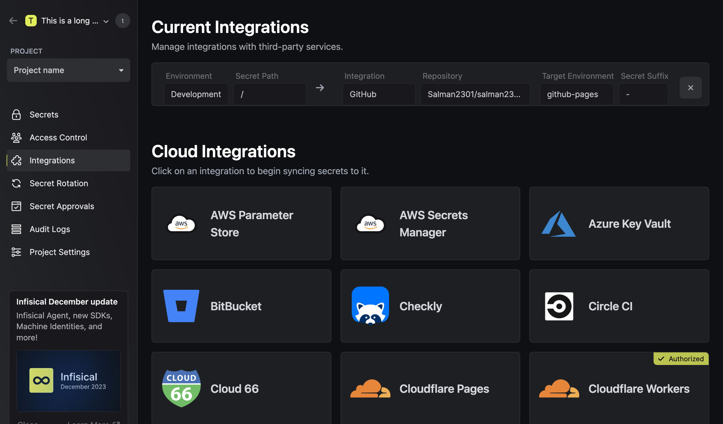integrations github