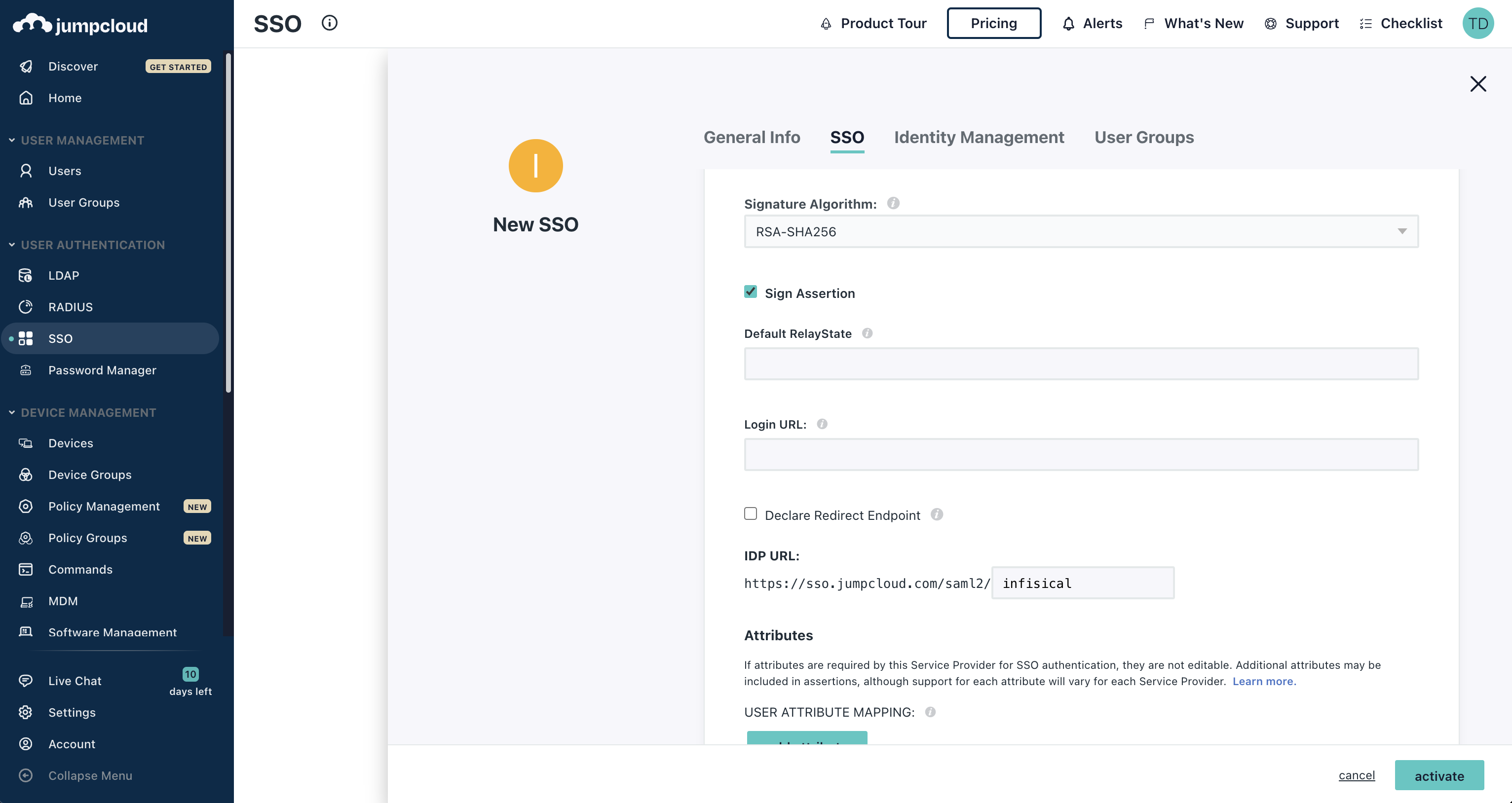 JumpCloud edit basic config 2