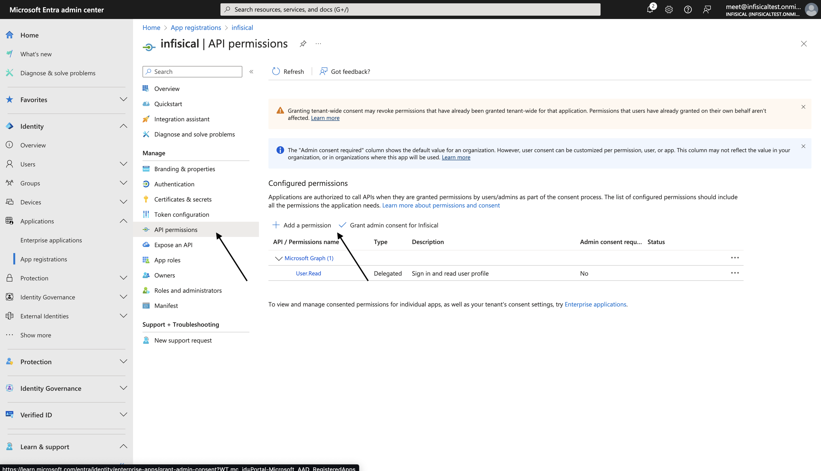 Click add a permission