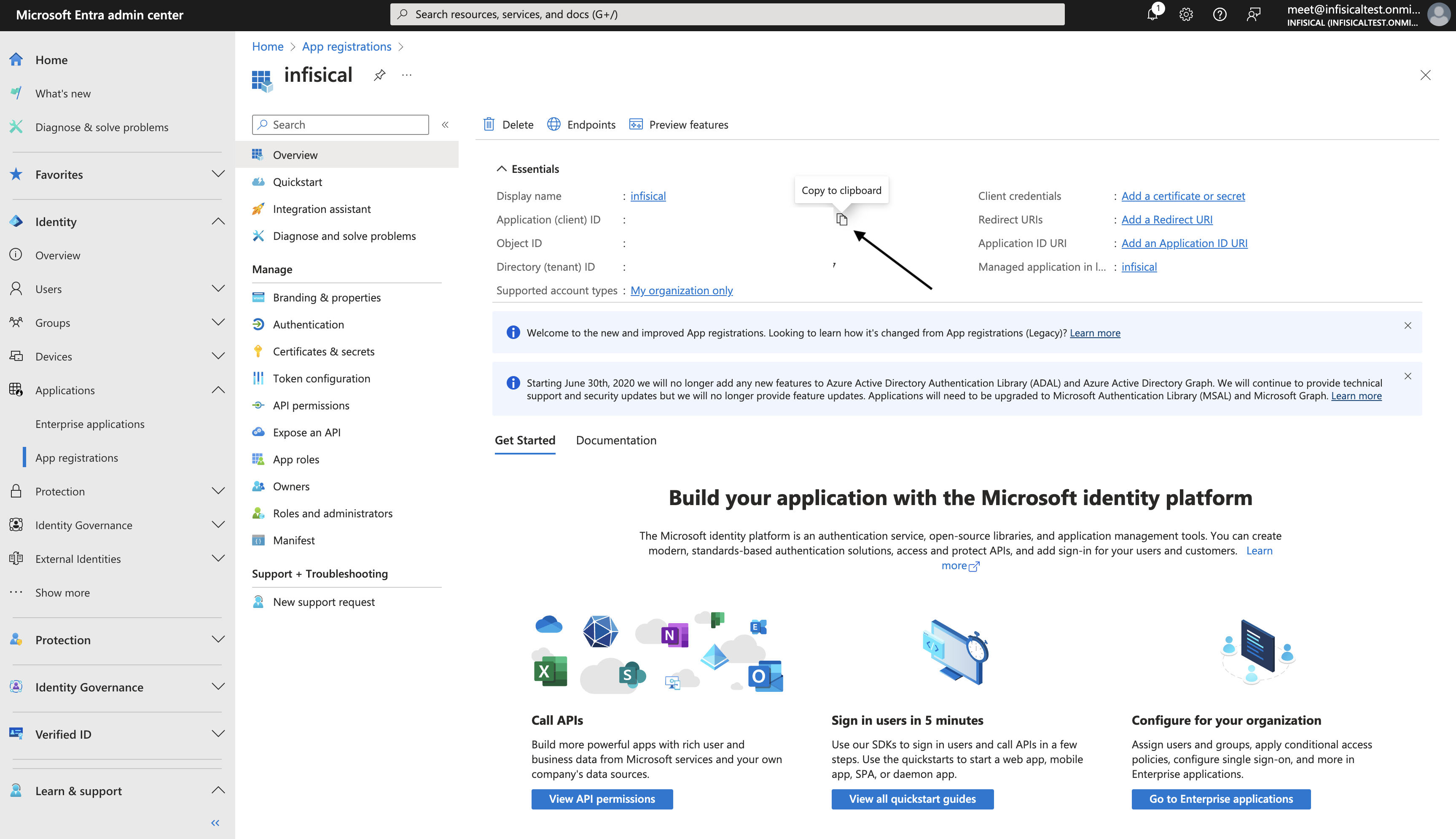 Copy Application Id