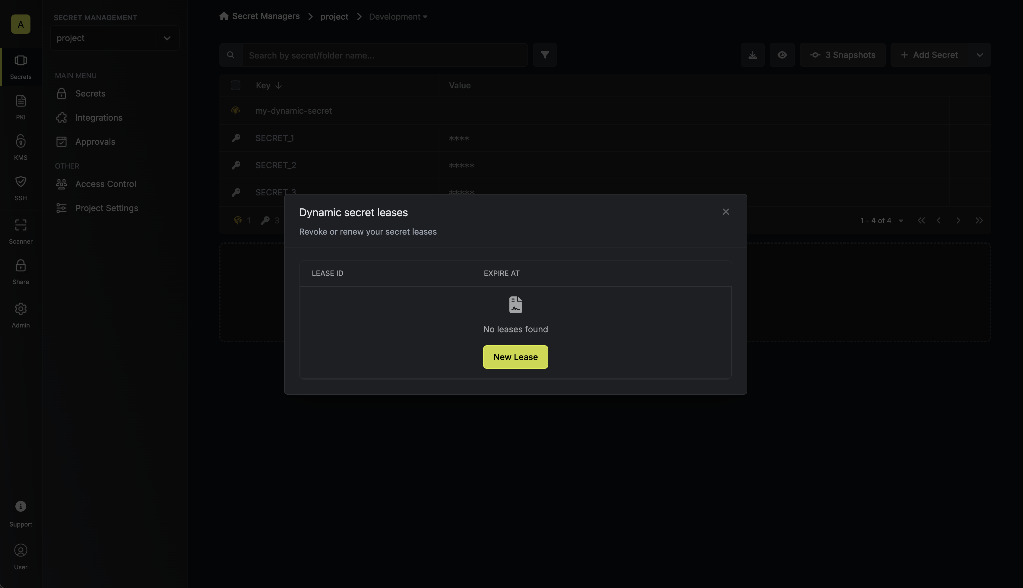 Dynamic Secret