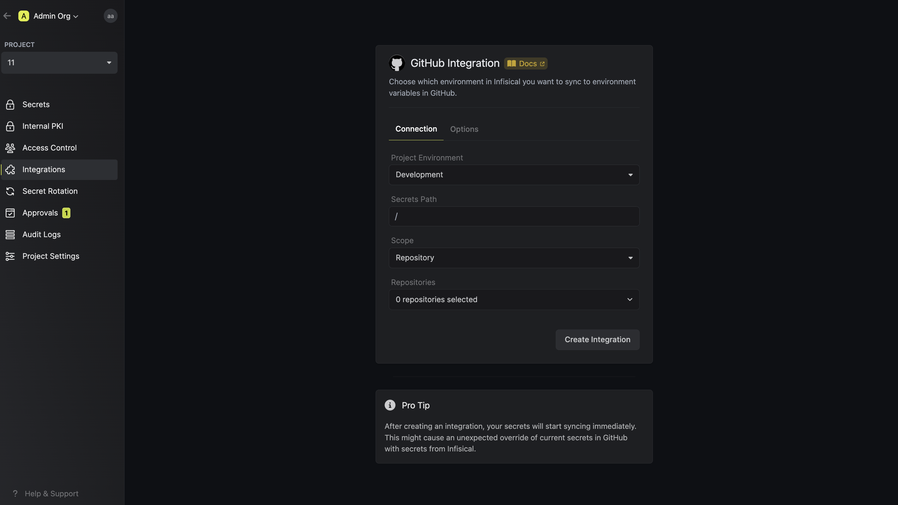 integrations github