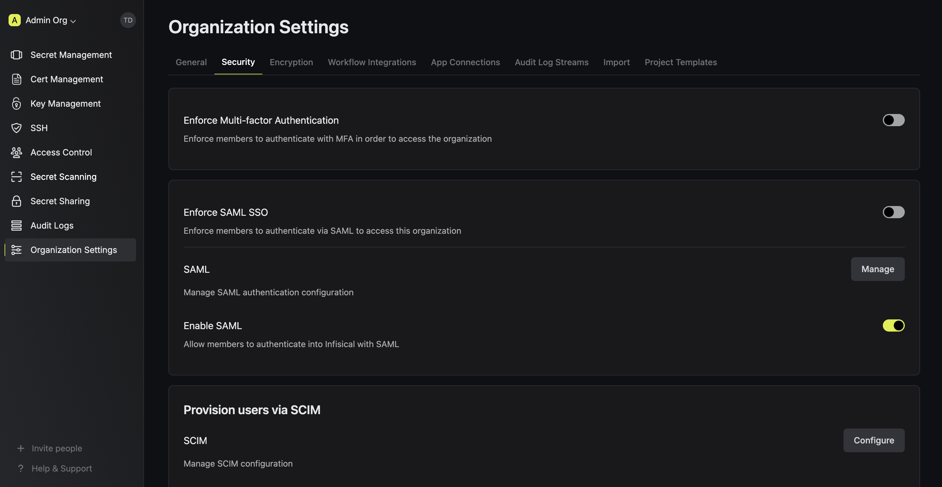 Auth0 SAML enable