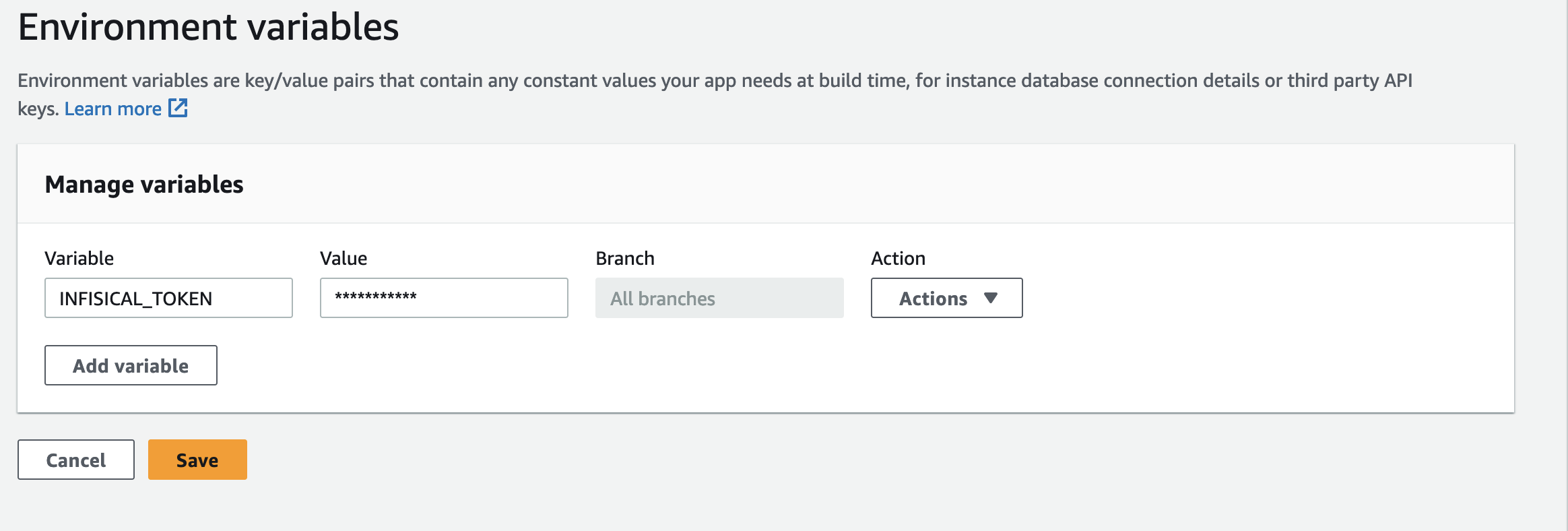 aws amplify env console