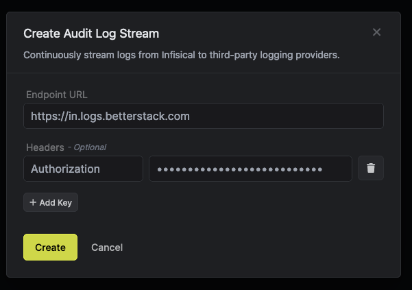 stream create