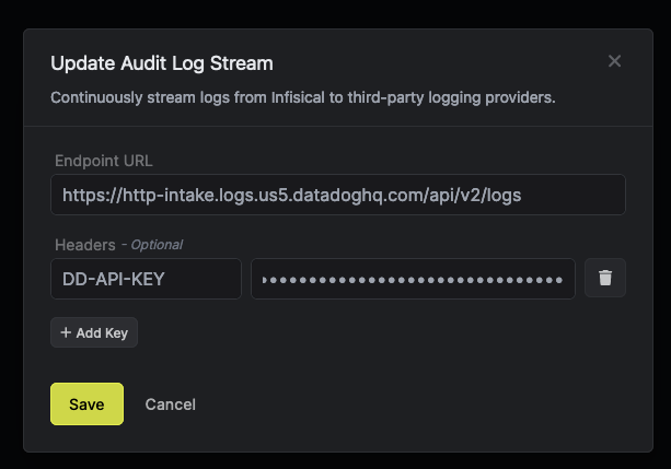 datadog api key details