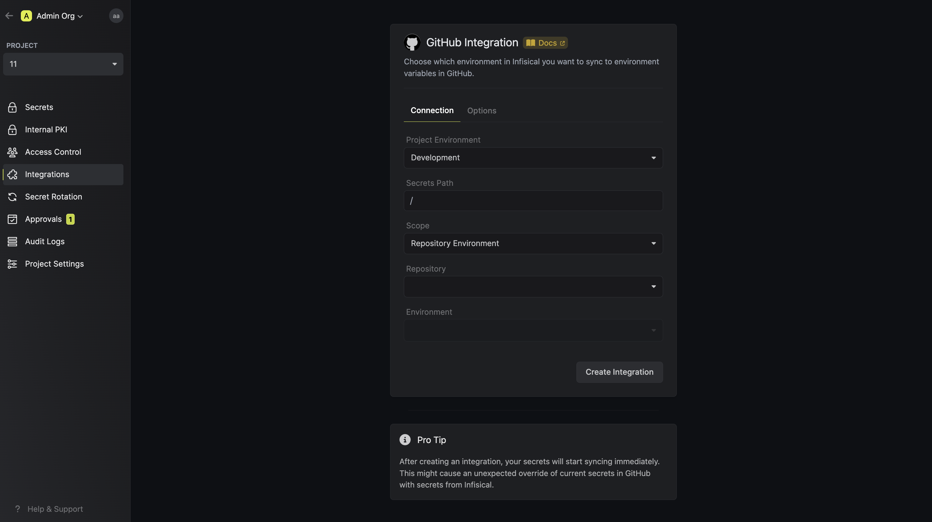 integrations github