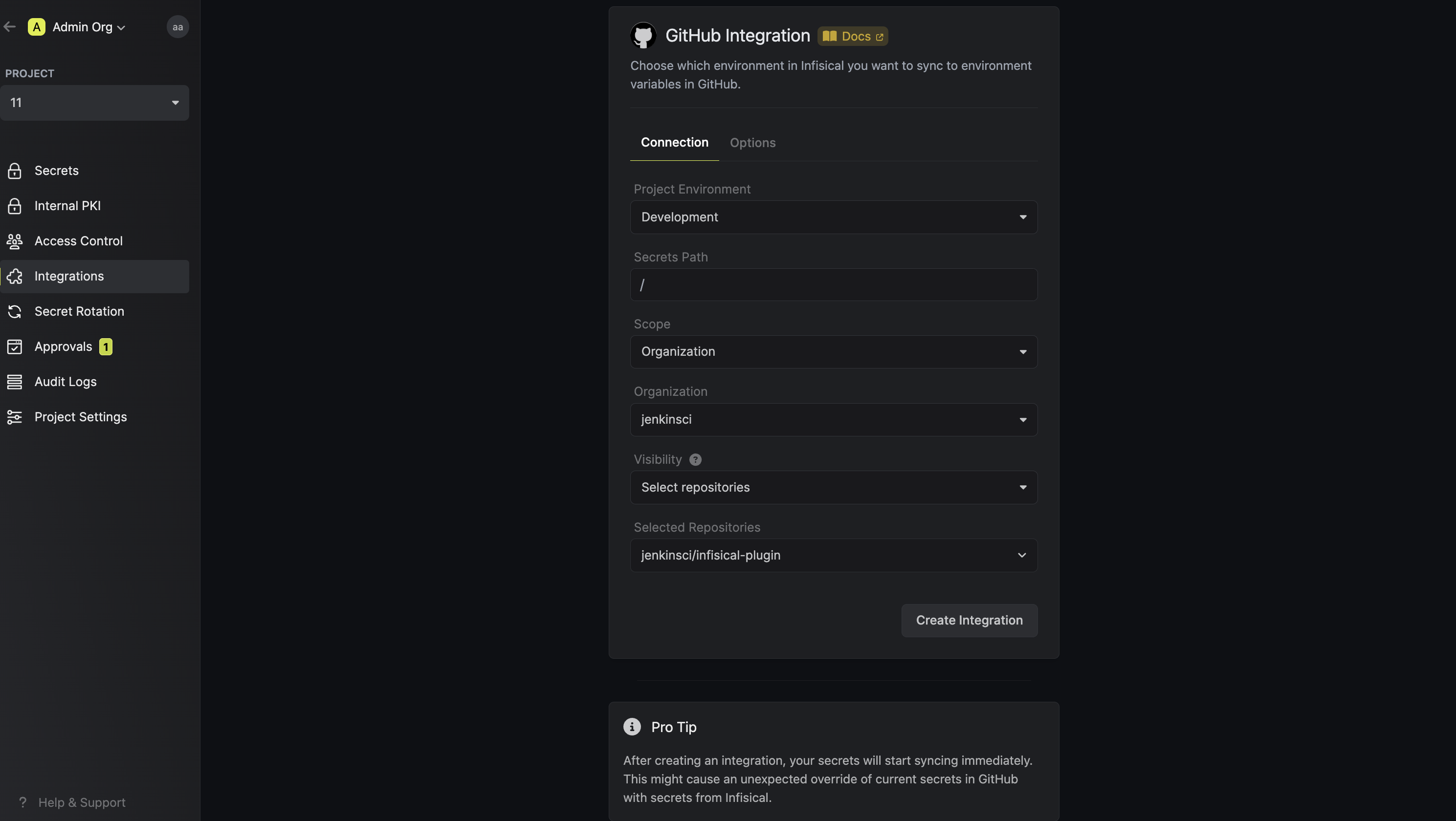 integrations github