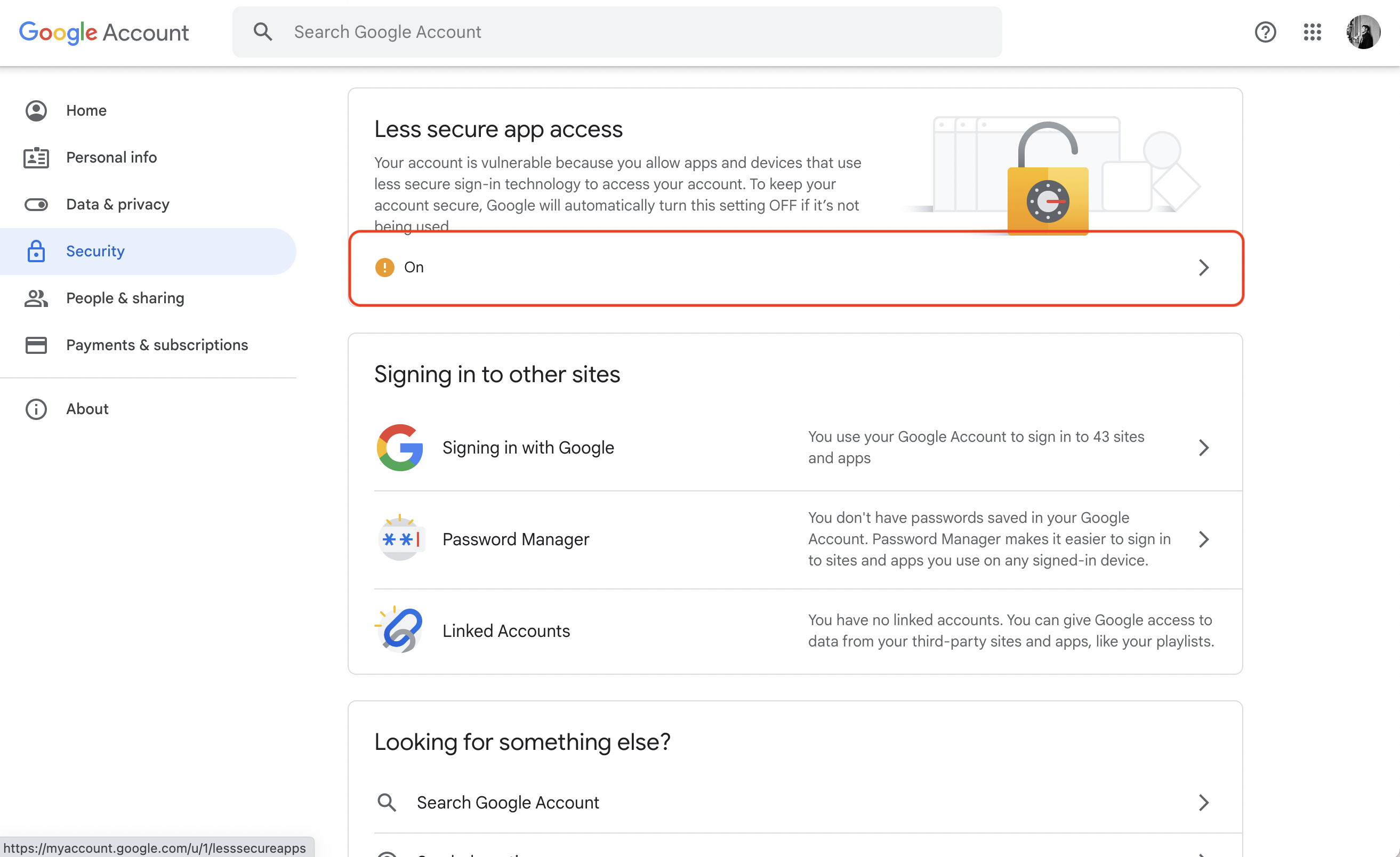 Gmail secure app access